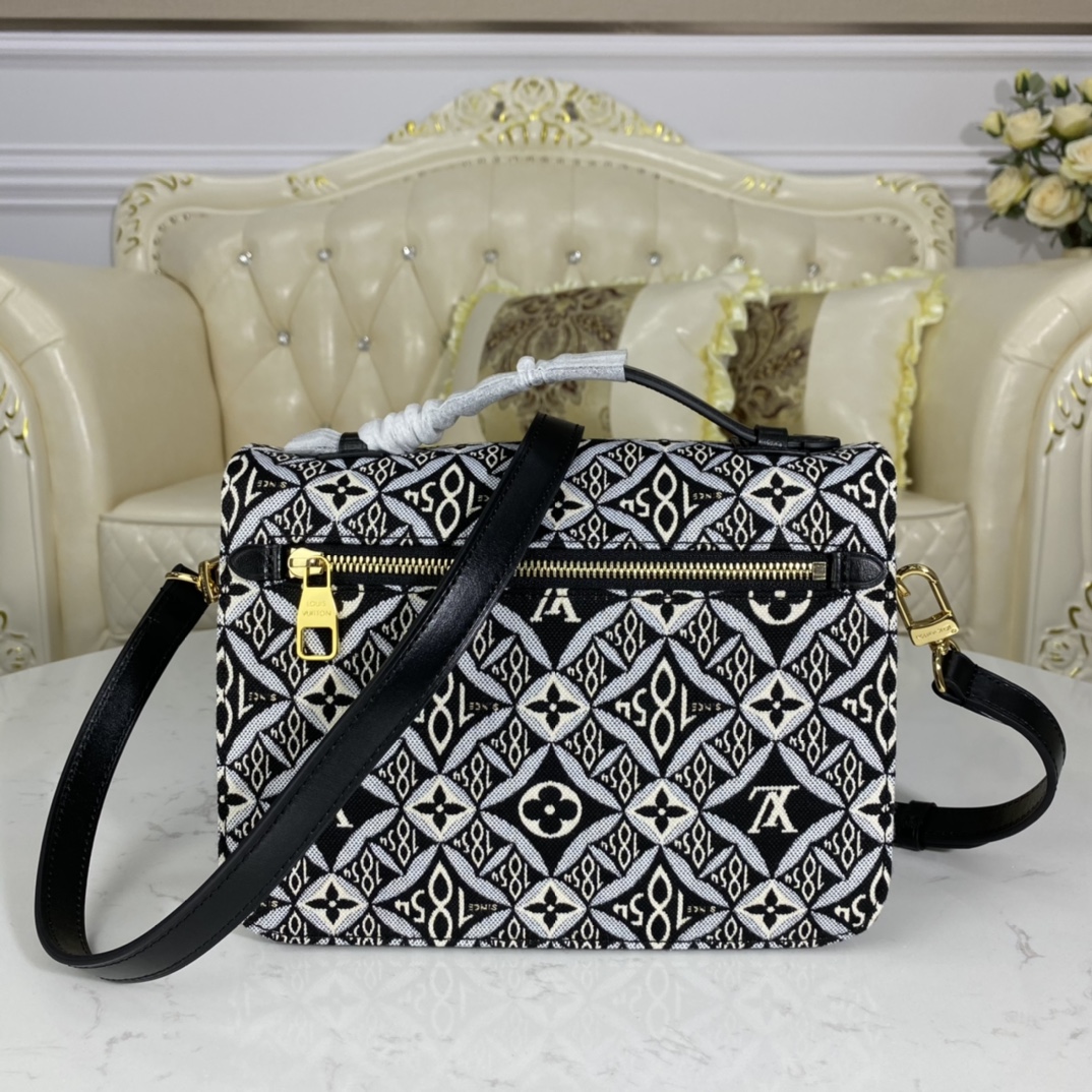 Louis Vuitton SINCE 1854 POCHETTE METIS Handbag Jacquard M57272 Grey